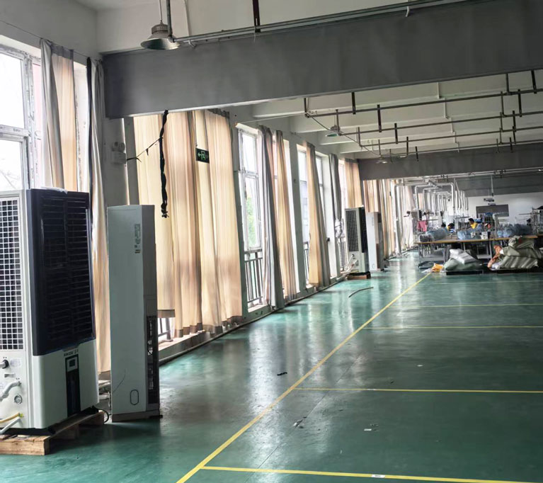 工業(yè)廠房制冷降溫，安裝蒸發(fā)冷省電空調(diào)-立式軸流雙風(fēng)口